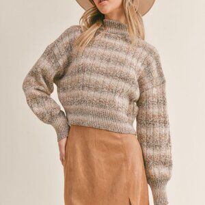 Women's Ombre Knit Sweater | Sage The Label | Brown Multi